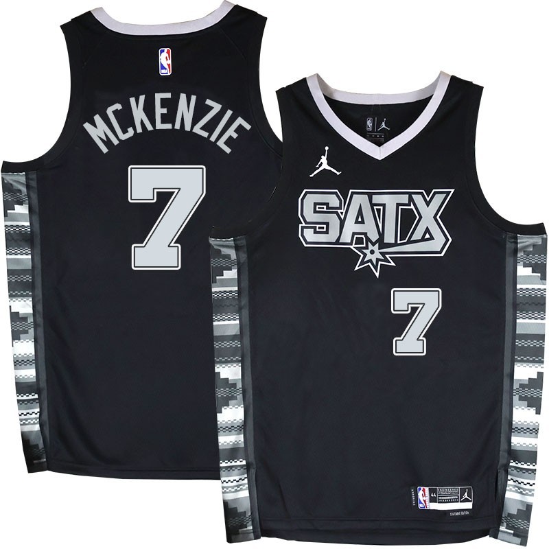 Spurs #7 Forrest McKenzie SATX Black Twill Jersey