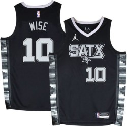 Spurs #10 Skip Wise SATX Black Twill Jersey