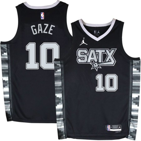 Spurs #10 Andrew Gaze SATX Black Twill Jersey