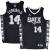 Spurs #14 Hedo Turkoglu SATX Black Twill Jersey