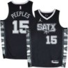 Spurs #15 George Peeples SATX Black Twill Jersey