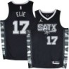 Spurs #17 Mario Elie SATX Black Twill Jersey