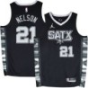 Spurs #21 Louie Nelson SATX Black Twill Jersey