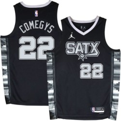 Spurs #22 Dallas Comegys SATX Black Twill Jersey