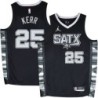 Spurs #25 Steve Kerr SATX Black Twill Jersey