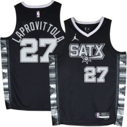 Spurs #27 Nicolas Laprovittola SATX Black Twill Jersey