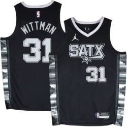 Spurs #31 Greg Wittman SATX Black Twill Jersey