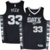 Spurs #33 Rich Peek SATX Black Twill Jersey