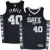 Spurs #40 Collis Temple SATX Black Twill Jersey