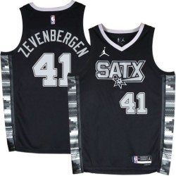 Spurs #41 Phil Zevenbergen SATX Black Twill Jersey