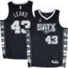 Spurs #43 Manny Leaks SATX Black Twill Jersey