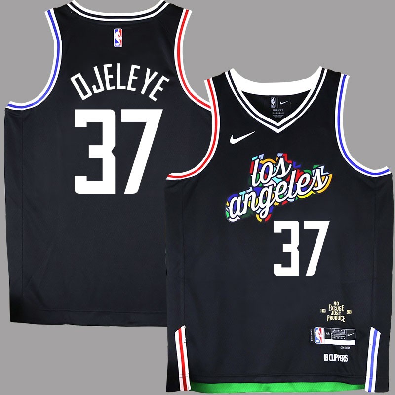 Clippers #37 Semi Ojeleye 2022 2023 Black City Jersey