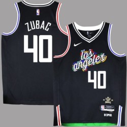 Clippers #40 Ivica Zubac 2022 2023 Black City Jersey