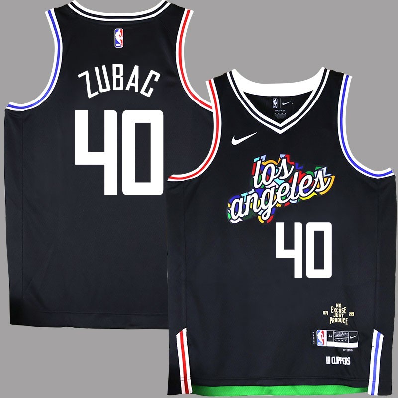 Clippers #40 Ivica Zubac 2022 2023 Black City Jersey