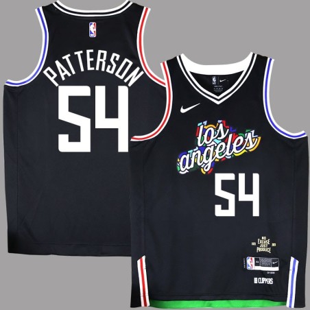 Clippers #54 Patrick Patterson 2022 2023 Black City Jersey