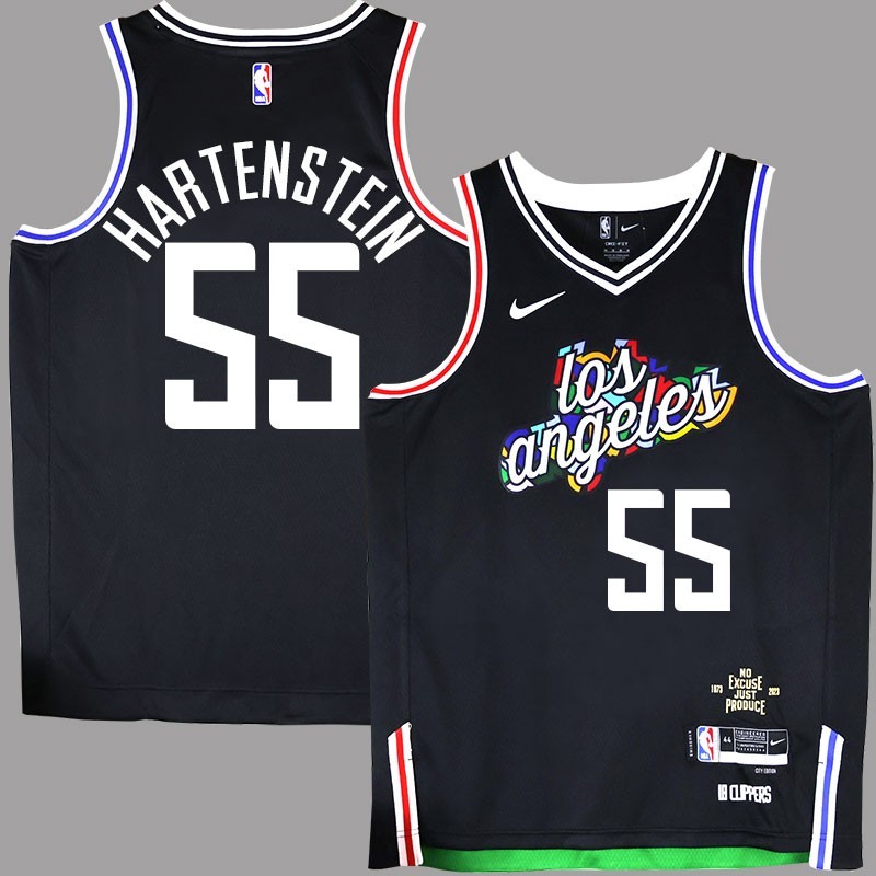 Clippers #55 Isaiah Hartenstein 2022 2023 Black City Jersey