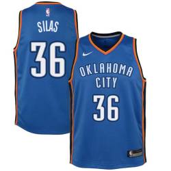 Blue Paul Silas Twill Basketball Jersey -Thunder #36 Silas Twill Jerseys, FREE SHIPPING