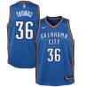 Blue Etan Thomas Twill Basketball Jersey -Thunder #36 Thomas Twill Jerseys, FREE SHIPPING