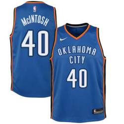 Blue Kenny McIntosh Twill Basketball Jersey -Thunder #40 McIntosh Twill Jerseys, FREE SHIPPING