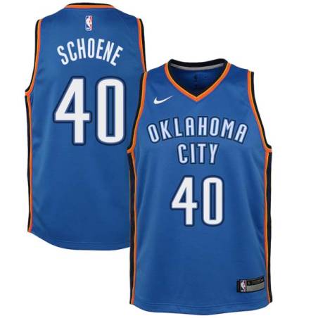 Blue Russ Schoene Twill Basketball Jersey -Thunder #40 Schoene Twill Jerseys, FREE SHIPPING