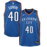 Blue Russ Schoene Twill Basketball Jersey -Thunder #40 Schoene Twill Jerseys, FREE SHIPPING