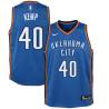 Blue Shawn Kemp Twill Basketball Jersey -Thunder #40 Kemp Twill Jerseys, FREE SHIPPING