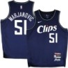 Clippers #51 Boban Marjanovic 2023 2024 Clips Navy City Jersey