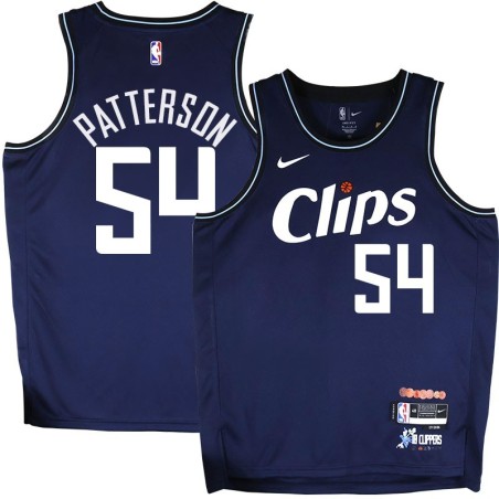 Clippers #54 Patrick Patterson 2023 2024 Clips Navy City Jersey