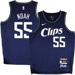 Clippers #55 Joakim Noah 2023 2024 Clips Navy City Jersey