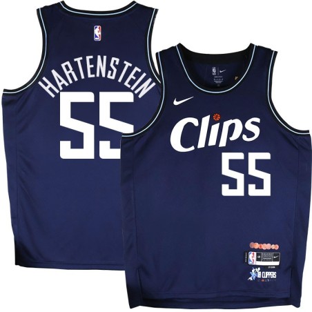 Clippers #55 Isaiah Hartenstein 2023 2024 Clips Navy City Jersey