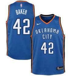 Blue Vin Baker Twill Basketball Jersey -Thunder #42 Baker Twill Jerseys, FREE SHIPPING