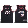 Black Throwback Maalik Wayns Twill Basketball Jersey -76ers #18 Wayns Twill Jerseys, FREE SHIPPING