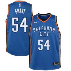 Blue Horace Grant Twill Basketball Jersey -Thunder #54 Grant Twill Jerseys, FREE SHIPPING