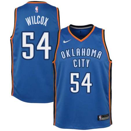 Blue Chris Wilcox Twill Basketball Jersey -Thunder #54 Wilcox Twill Jerseys, FREE SHIPPING