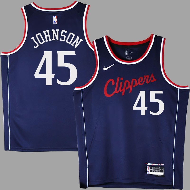 Clippers #45 Keon Johnson 2025 Navy Jersey