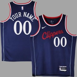 [Customized] LA Clippers your name number custom 2025 Navy Jersey