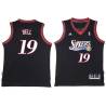 Black Throwback Raja Bell Twill Basketball Jersey -76ers #19 Bell Twill Jerseys, FREE SHIPPING