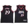 Black Throwback Furkan Aldemir Twill Basketball Jersey -76ers #19 Aldemir Twill Jerseys, FREE SHIPPING