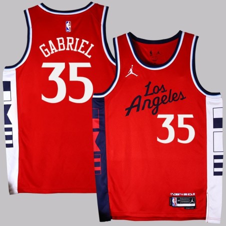 Clippers #35 Wenyen Gabriel 2025 Red Jersey