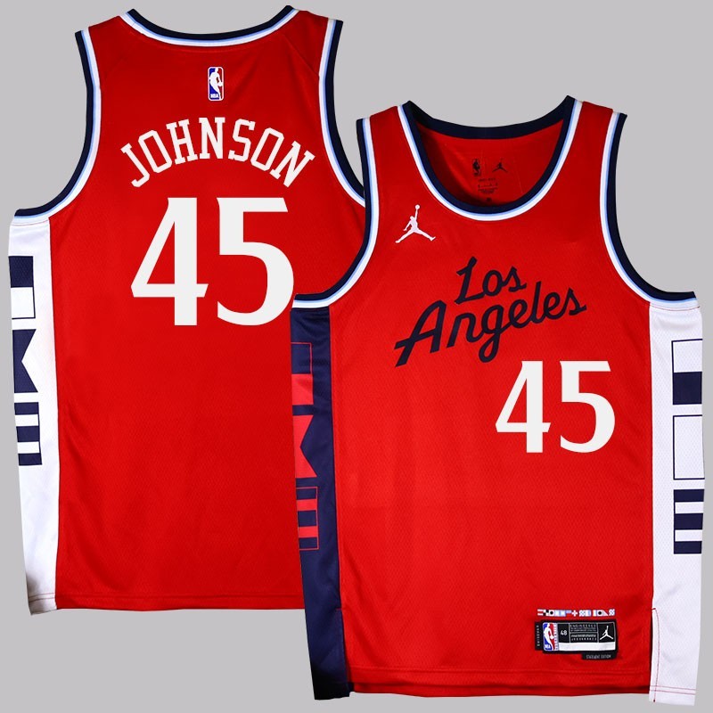 Clippers #45 Keon Johnson 2025 Red Jersey