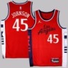 Clippers #45 Keon Johnson 2025 Red Jersey