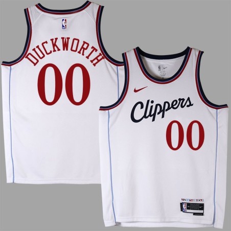 Clippers #00 Kevin Duckworth 2025 White Jersey