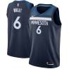 Navy DeJuan Wheat Twill Basketball Jersey -Timberwolves #6 Wheat Twill Jerseys, FREE SHIPPING