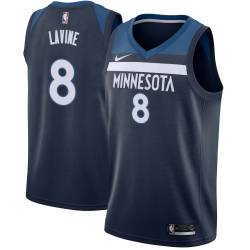 Navy Zach LaVine Twill Basketball Jersey -Timberwolves #8 LaVine Twill Jerseys, FREE SHIPPING