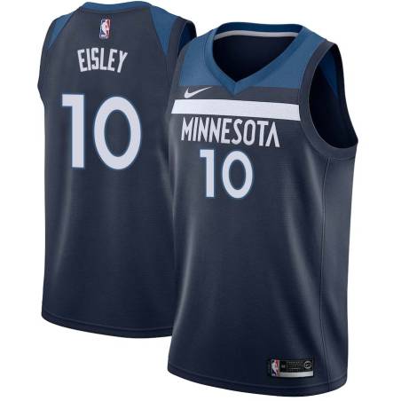 Navy Howard Eisley Twill Basketball Jersey -Timberwolves #10 Eisley Twill Jerseys, FREE SHIPPING