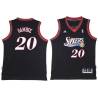 Black Throwback Dave Gambee Twill Basketball Jersey -76ers #20 Gambee Twill Jerseys, FREE SHIPPING