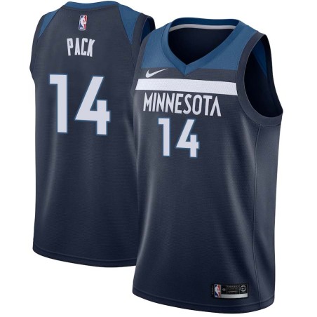 Navy Robert Pack Twill Basketball Jersey -Timberwolves #14 Pack Twill Jerseys, FREE SHIPPING