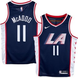 Clippers #11 Bob McAdoo LA Navy Jersey