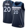 Navy Chris Johnson Twill Basketball Jersey -Timberwolves #20 Johnson Twill Jerseys, FREE SHIPPING