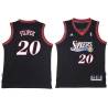 Black Throwback Ron Filipek Twill Basketball Jersey -76ers #20 Filipek Twill Jerseys, FREE SHIPPING